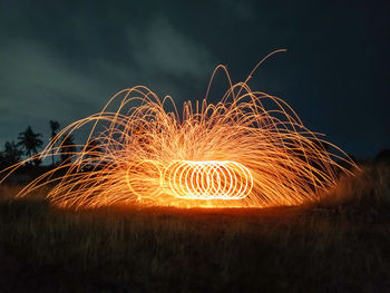 Wire wool at night