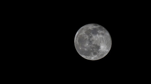 Low angle view of moon in sky