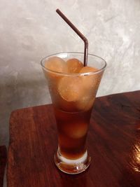 Close-up of drink on table