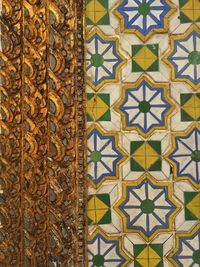 Full frame shot of tiled floor