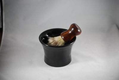 Close-up of ice cream in glass on table