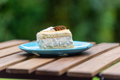 Close-up of cake on table