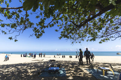 Group of people on beach