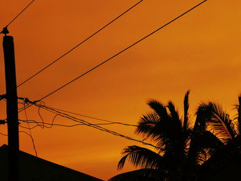 Low angle view of sky at sunset