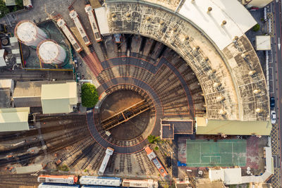 High angle view of people