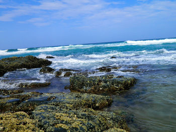 Scenic view of sea against sky