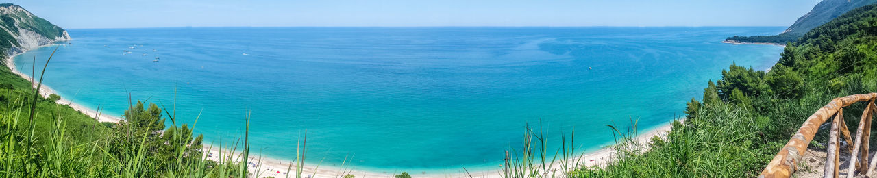 High angle view of sea against sky