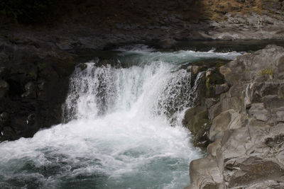 Scenic view of waterfall