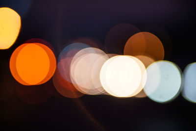 Defocused lights at night