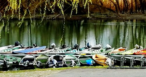 Boats in sea