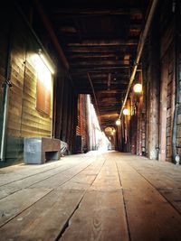 Corridor of bridge