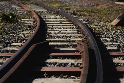 Train on railroad track