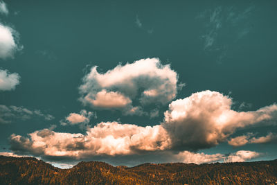 Low angle view of sky over land