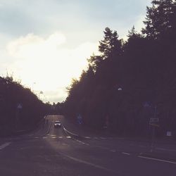 Road passing through country road