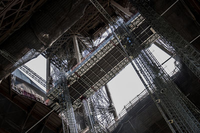 Low angle view of incomplete building at construction site