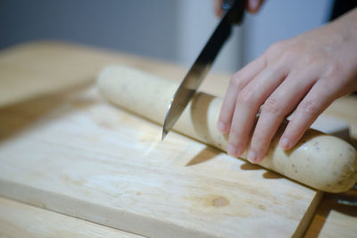 Midsection of person working on table