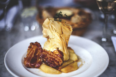 Close-up of food in plate