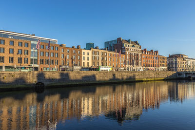 Reflection of buildings in water