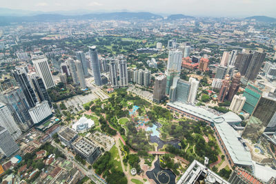 High angle view of cityscape