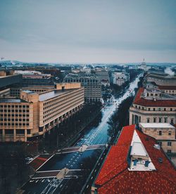 High angle view of cityscape