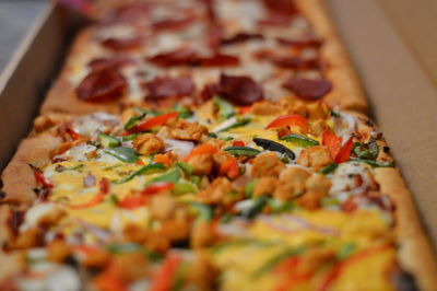 Close-up of pizza food