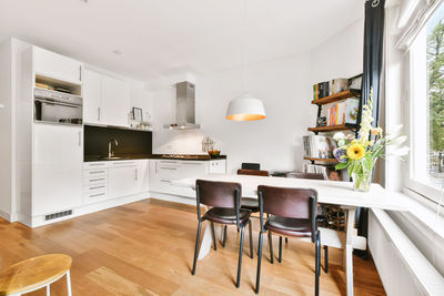 Table and chairs at home