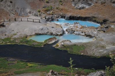 High angle view of landscape against sky