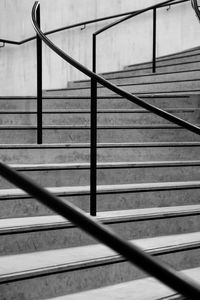 Close-up of railing on steps