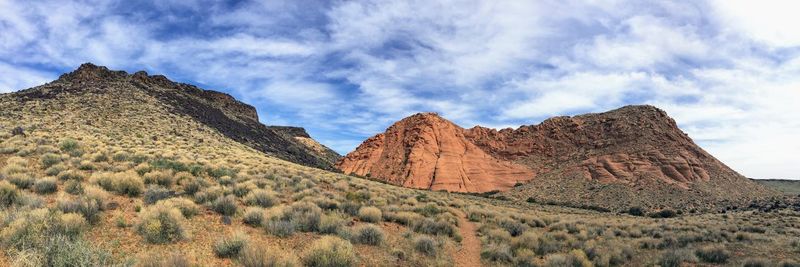 Red cliffs national conservation area on the yellow knolls hiking trail  utah, north of st. george 