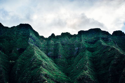 Low angle view of mountain against sky