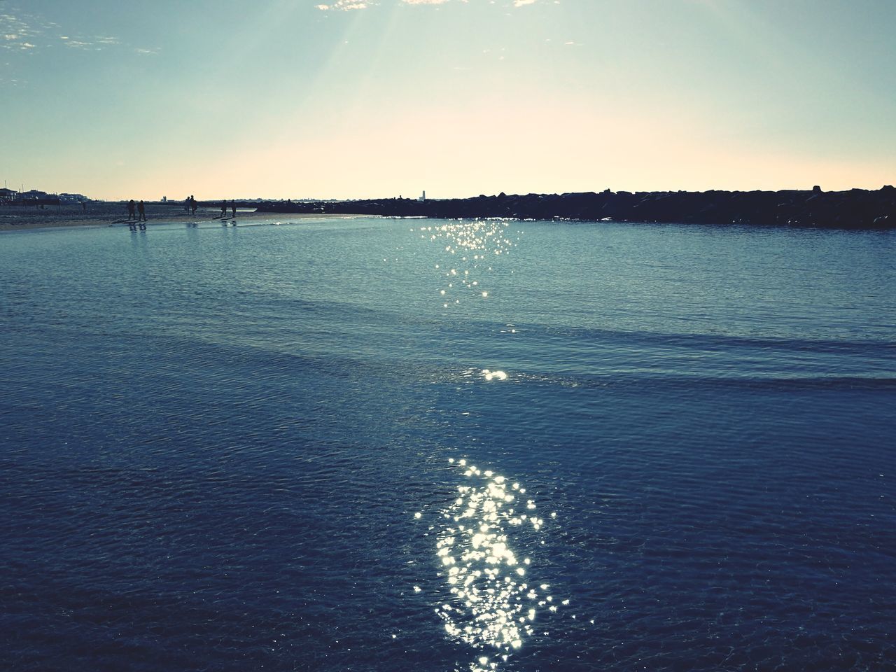 SCENIC VIEW OF SEA DURING SUNSET