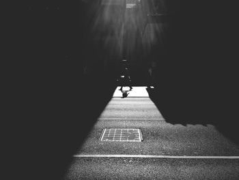 Person walking on road