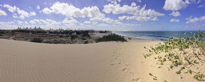 Panoramic view of beach against sky