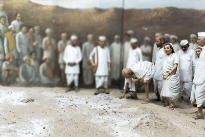 Group of people standing on field