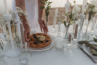 Place setting on table