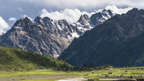 Clean landscape in tibet china.