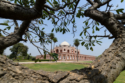 Low angle view of historic building