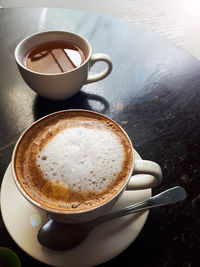 Close-up of coffee on table