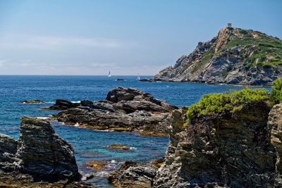 Scenic view of sea against sky