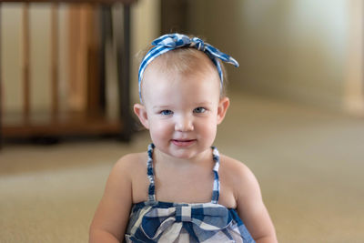 Portrait of smiling cute girl