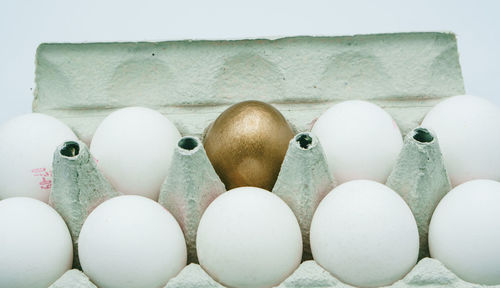 Close-up of eggs in container