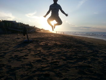 People walking on beach
