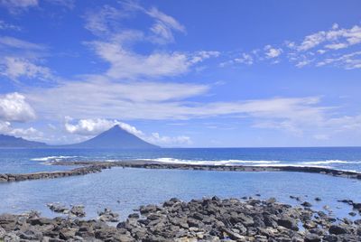 Scenic view of sea against sky