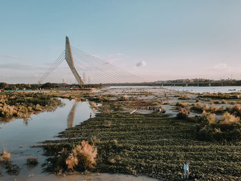 Scenic view of bridge against sky