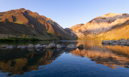 Sunrise over convict lake in california