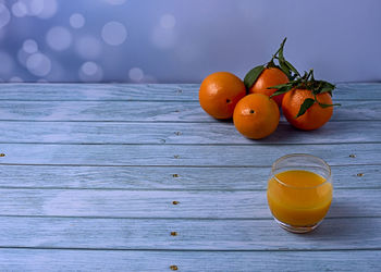 Orange fruits on table