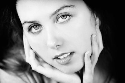 Close-up portrait of beautiful woman