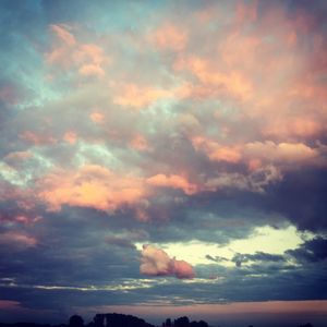 Low angle view of cloudy sky