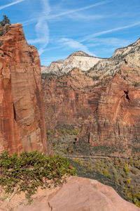 Rock formations on landscape