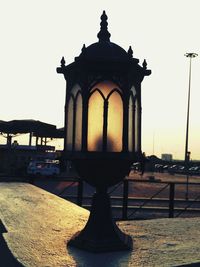 View of building at sunset